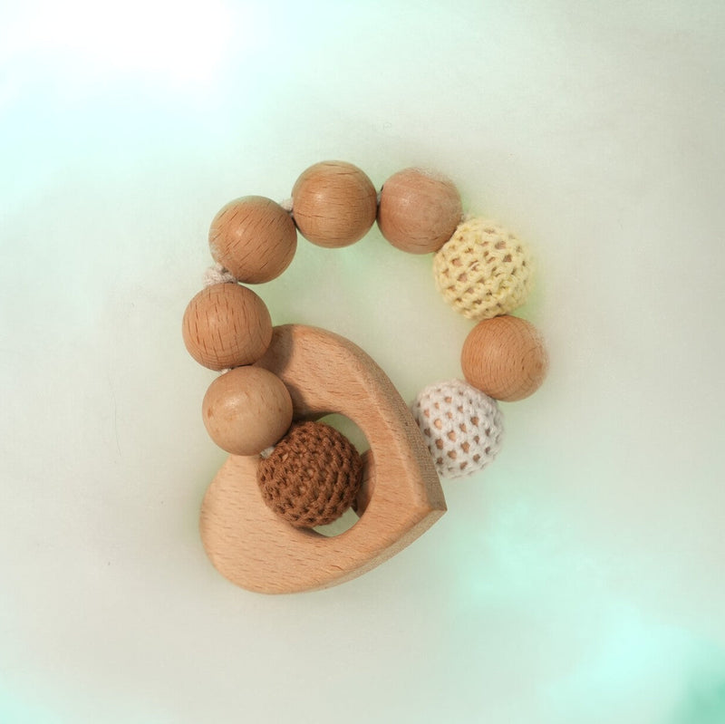 Nestling Ring - Wooden Baby Rattle