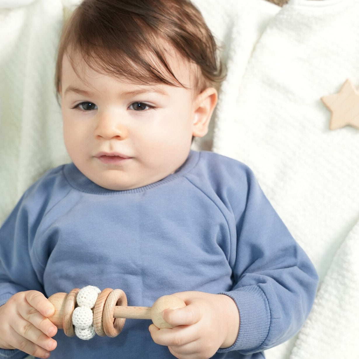Bubb Bell Wooden Teething Rattle