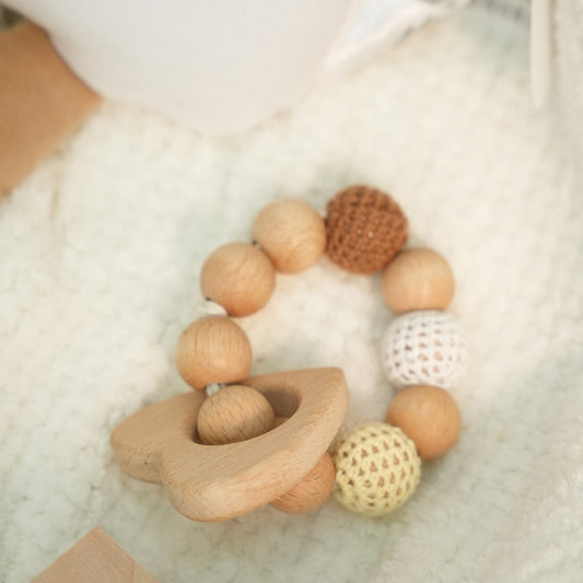 Nestling Ring - Wooden Baby Rattle