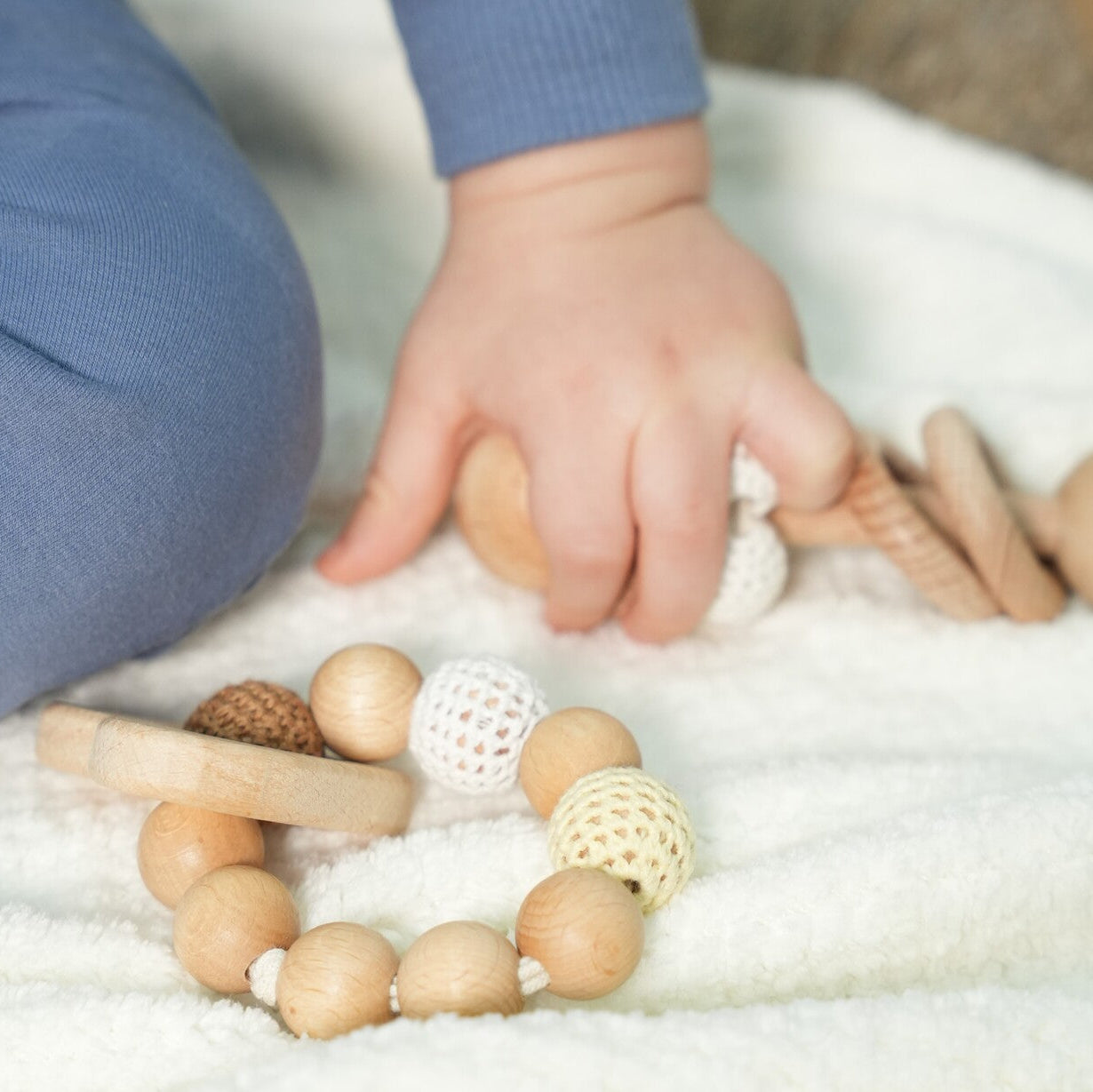 Nestling Ring - Wooden Baby Rattle